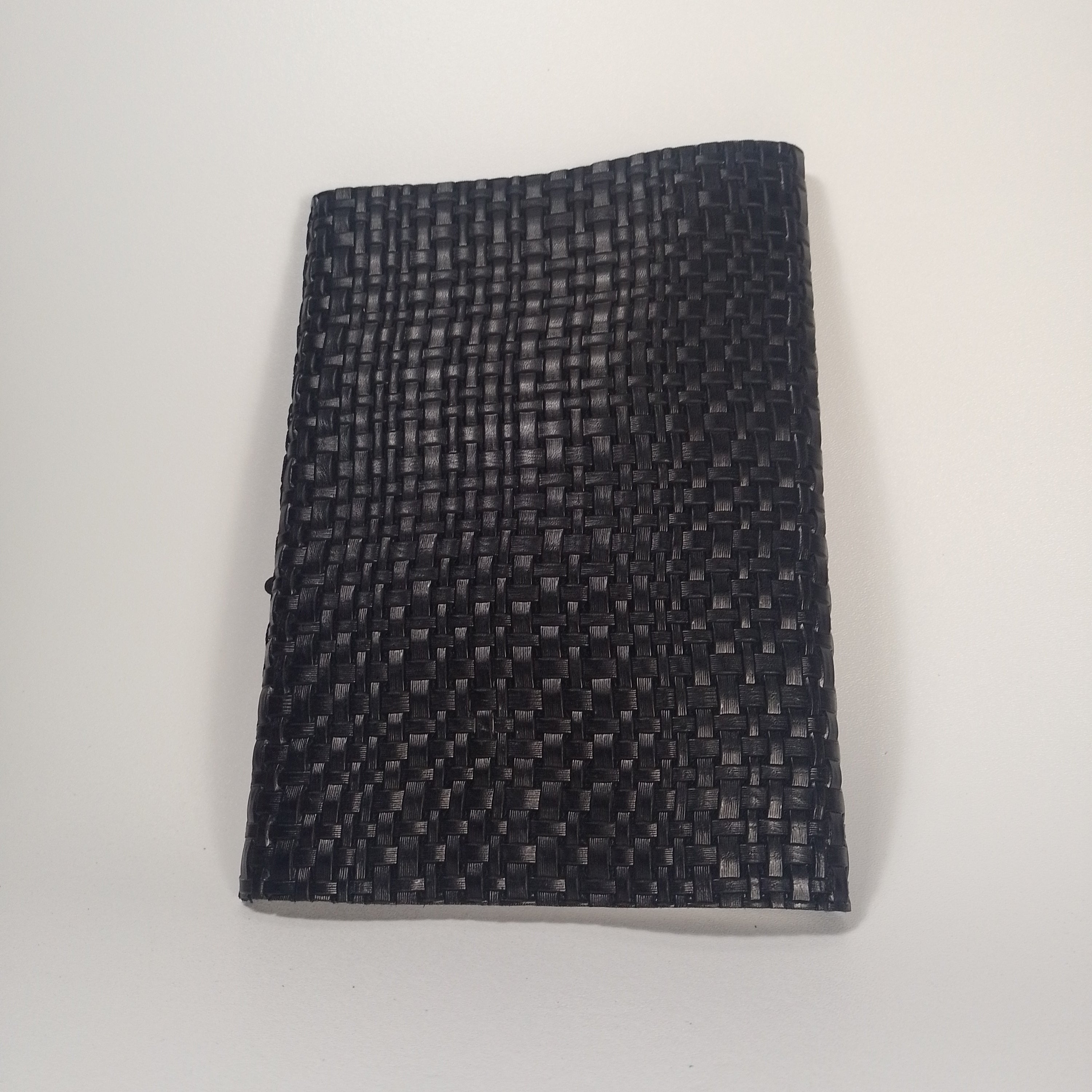 Leather Notebook (Black Basket Weave)