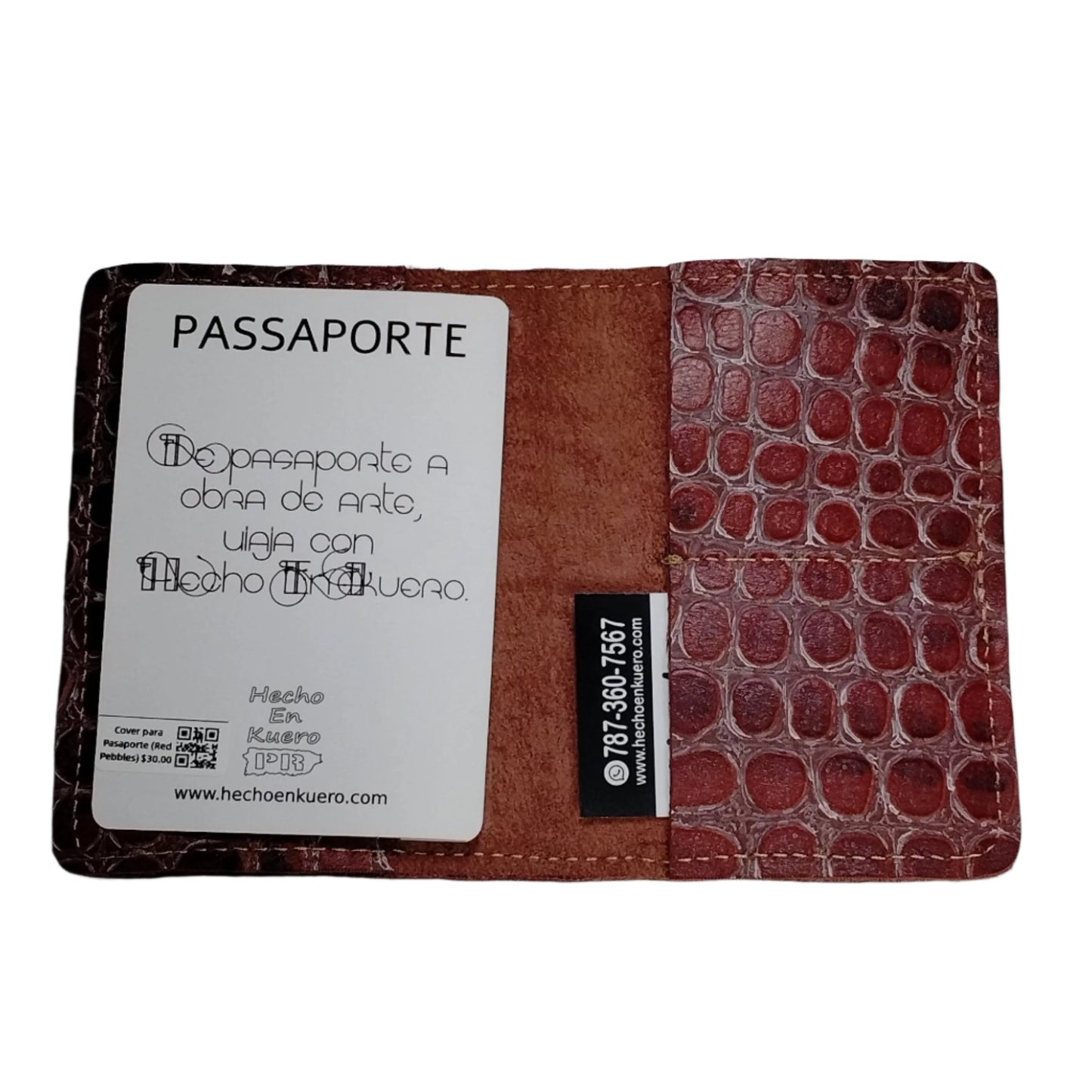 Cover para Pasaporte (Red Pebbles)