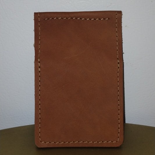 Billetera Money Clip 2L – Cuero Chrome Tanned Marrón Claro (Flexible)