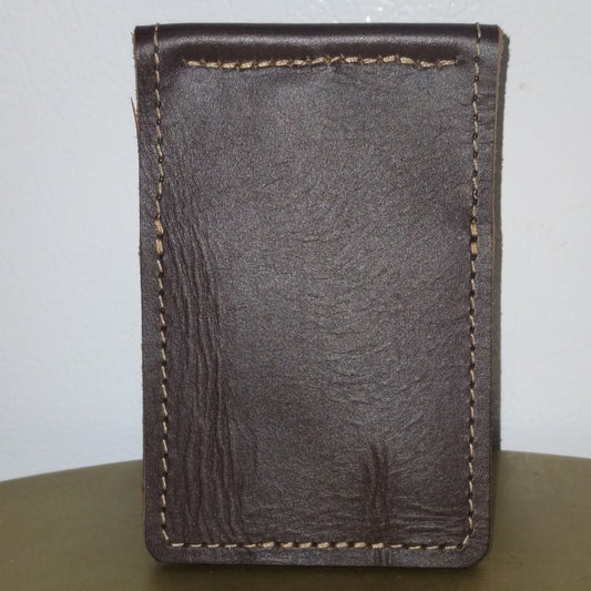 Billetera Money Clip 2L – Cuero Chrome Tanned Marrón Oscuro Premium