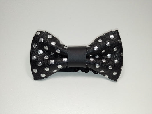 Lazo Un Tono (Black/Silver Polkadot)